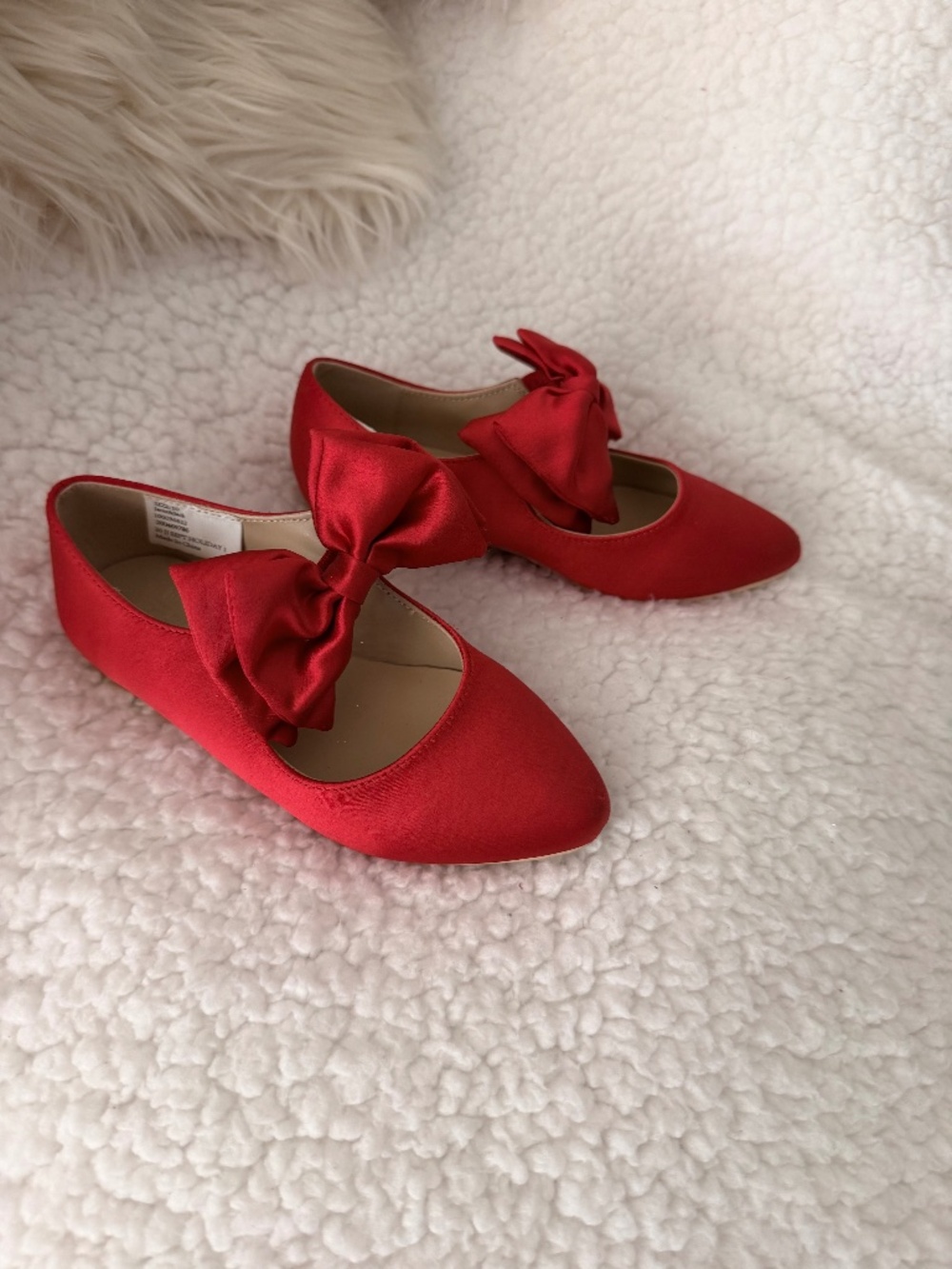 Janie and Jack Satin Mary Jane w/Bow Red Shoe Size 10